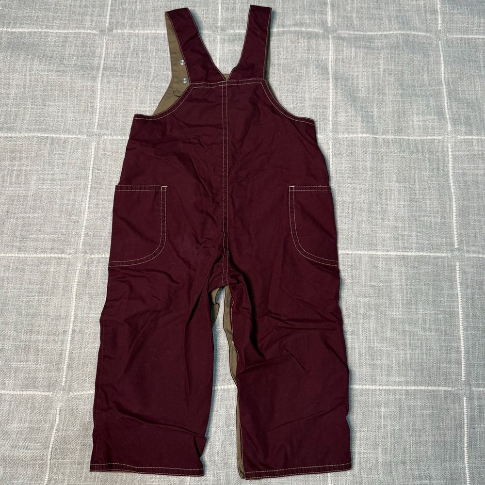 Carter's Y2K Dinosaur Basketball Overalls 12-18 Months Maroon - Picture 2 of 10